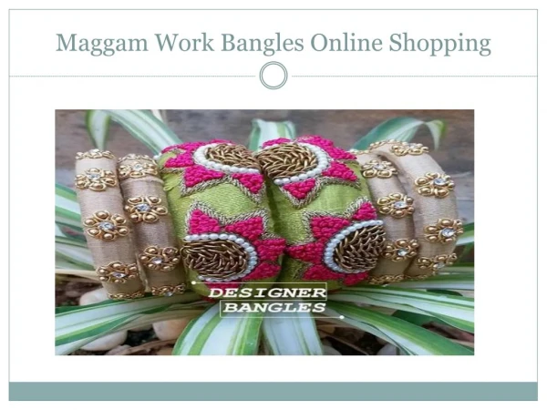 Maggam Work Bangles