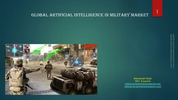 Global Artificial Intelligence in Military Market is estimated to reach $18.8 billion by 2025