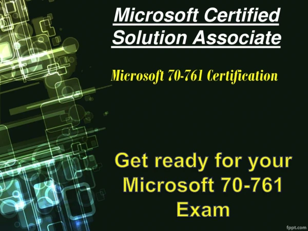 Easy and Guaranteed Success with New [2018] and Authentic Microsoft 70-761 Exam Questions Answers PDF