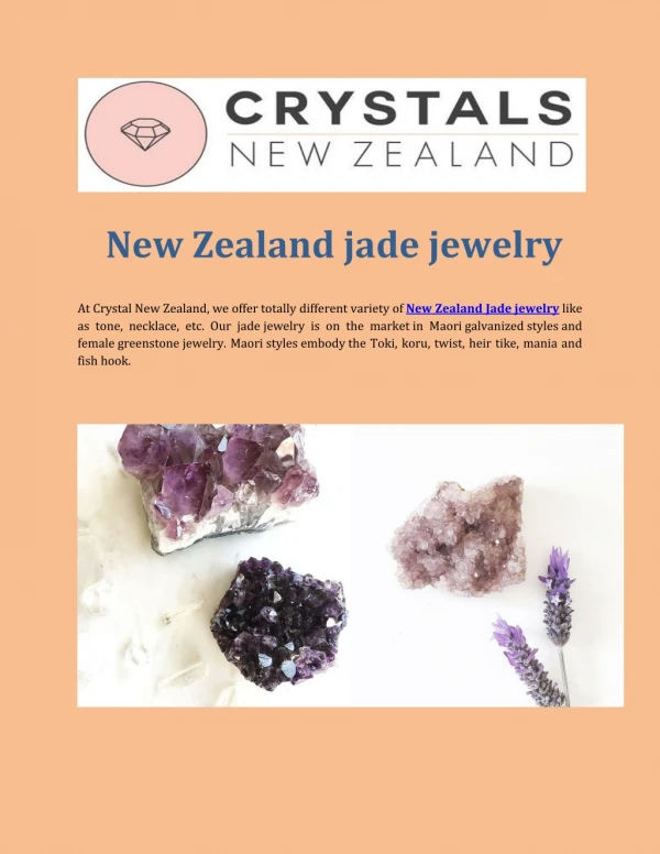 New Zealand jade jewelry