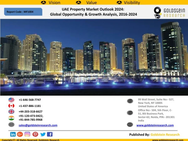 UAE Property Market Outlook 2024: Global Opportunity & Growth Analysis, 2016-2024