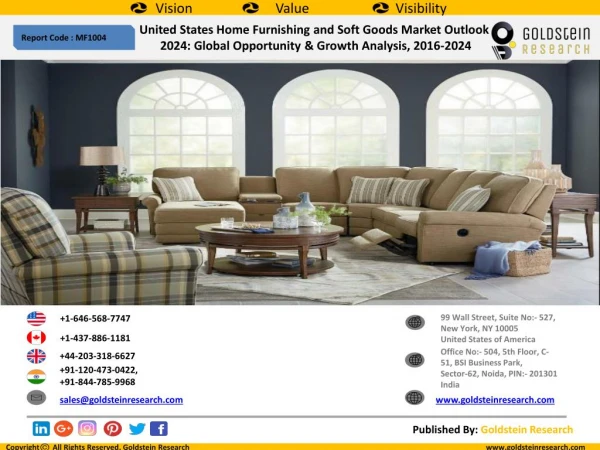 United States Home Furnishing and Soft Goods Market Outlook 2024: Global Opportunity & Growth Analysis, 2016-2024