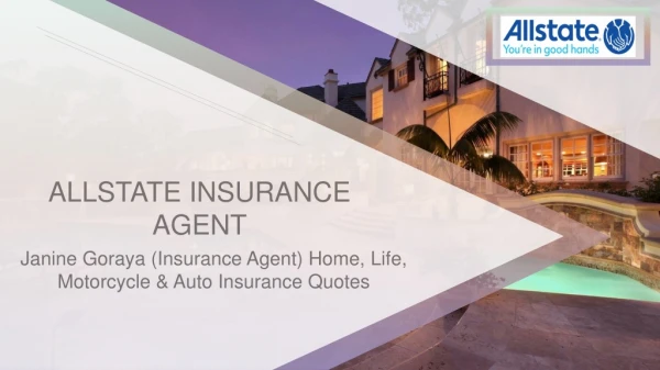 Best online Life Insurance Plan with Allstate Insurance Agent Janine Goraya