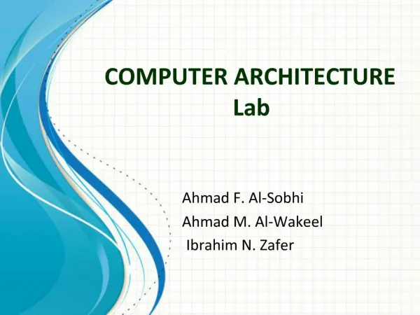 COMPUTER ARCHITECTURE Lab