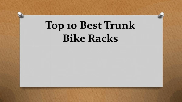 Top 10 best trunk bike racks