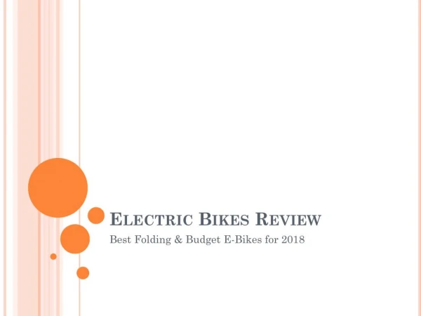 Best Electric Bike Reviews UK 2018