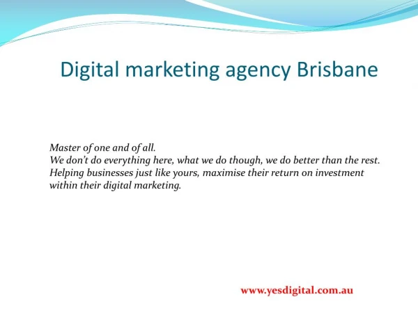 Digital marketing agency Brisbane