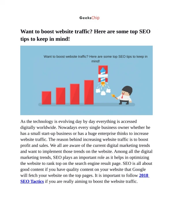 SEO Tips to Boost Website Traffic