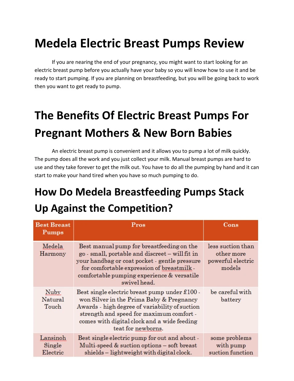 medela electric breast pumps review