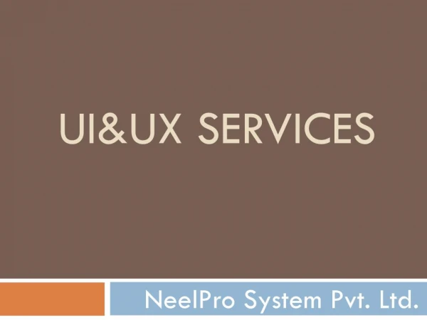 Ui Ux Design Services | Best Ui and Ux Design â€“ Neelpro System
