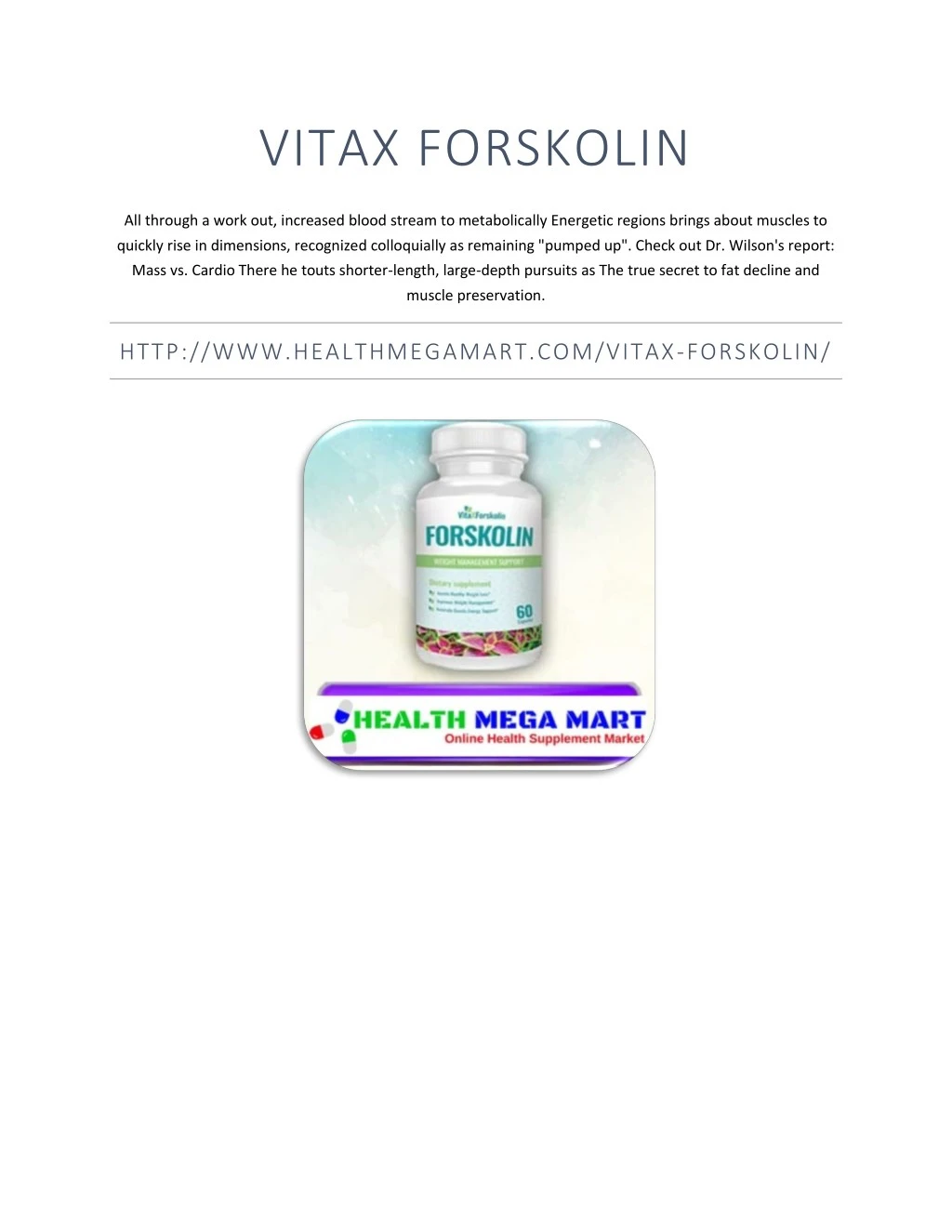 vitax forskolin