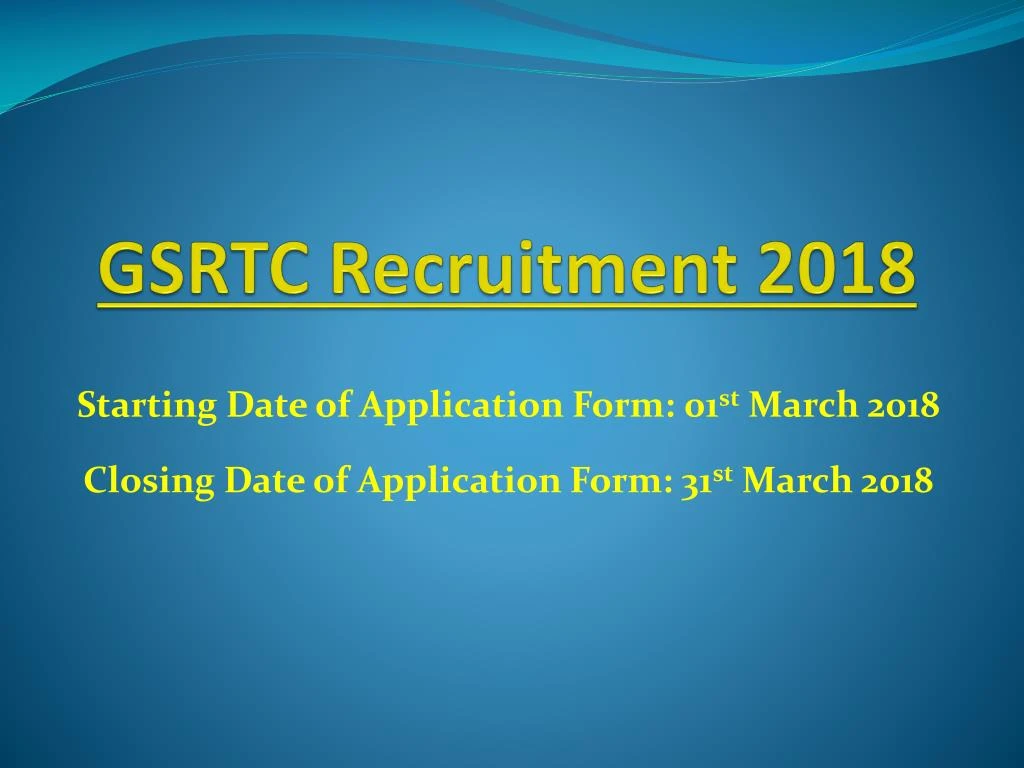 gsrtc recruitment 2018