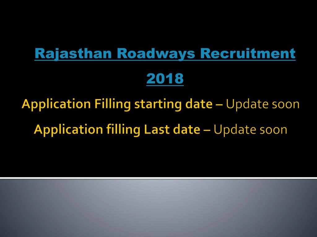 rajasthan roadways recruitment 2018