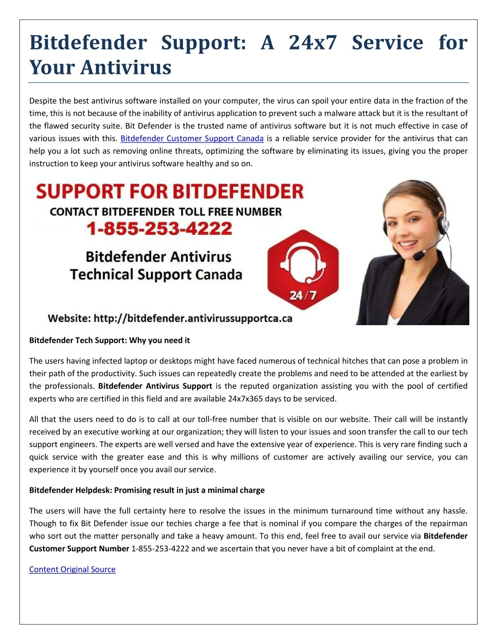 bitdefender support a 24x7 service for your