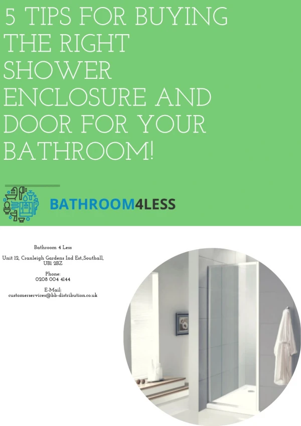 5 Tips for Buying the Right Shower Enclosure and Door for Your Bathroom!