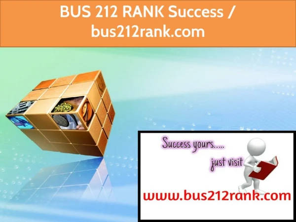 BUS 212 Success is a Tradition / bus212.com