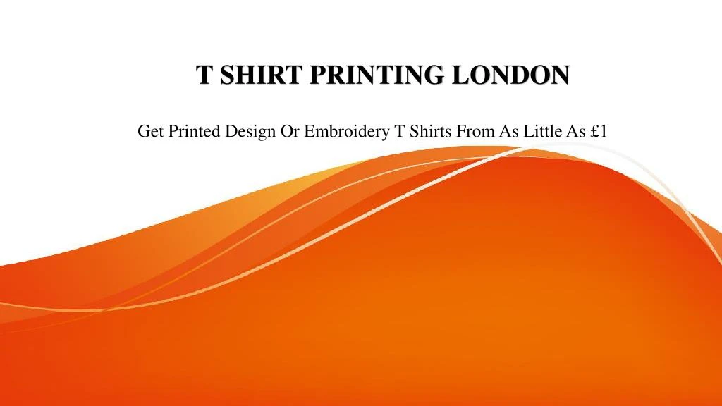 t shirt printing london
