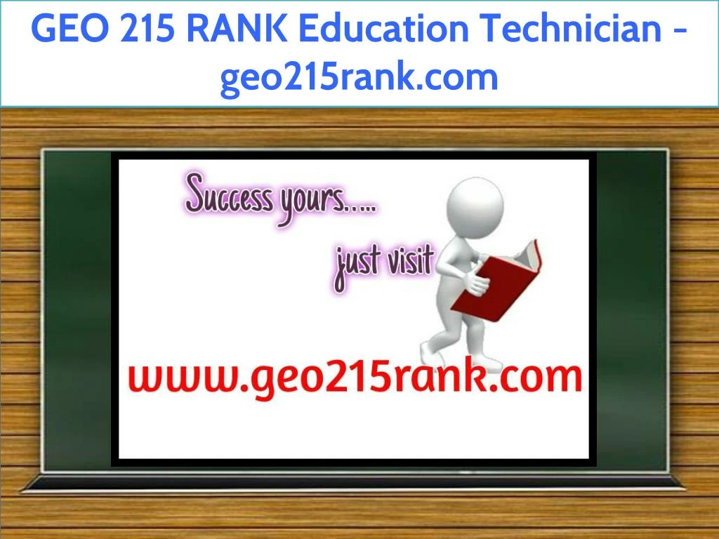 geo 215 rank education technician geo215rank com