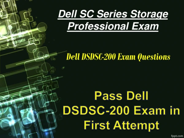 New [2018] and Authentic DSDSC-200 Exam Dumps | Latest Questions Answers for DSDSC-200 Exam