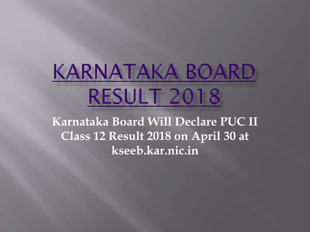 karnataka board result 2018
