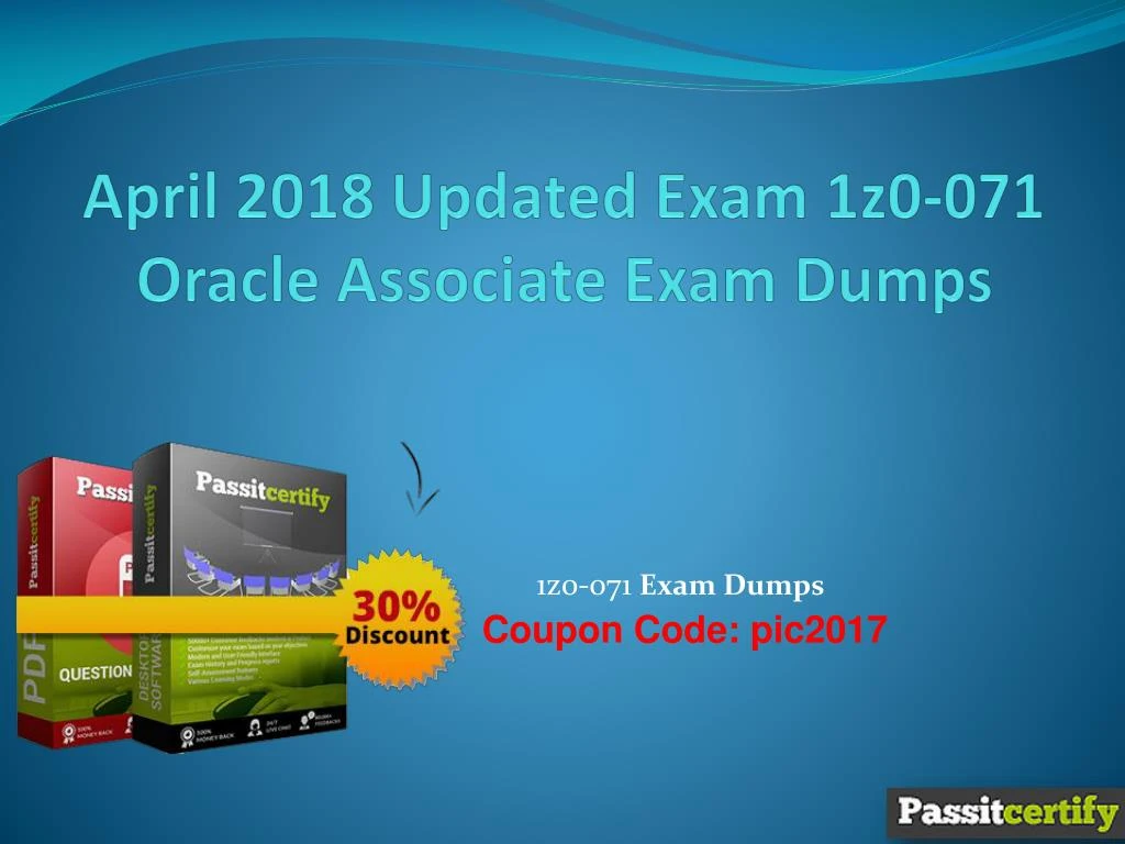 april 2018 updated exam 1z0 071 oracle associate exam dumps