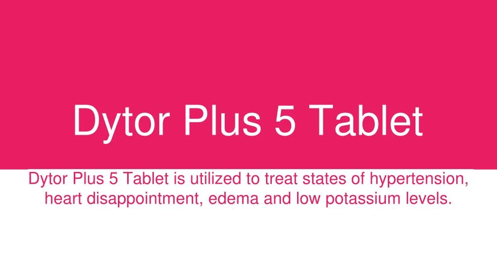 dytor plus 5 tablet