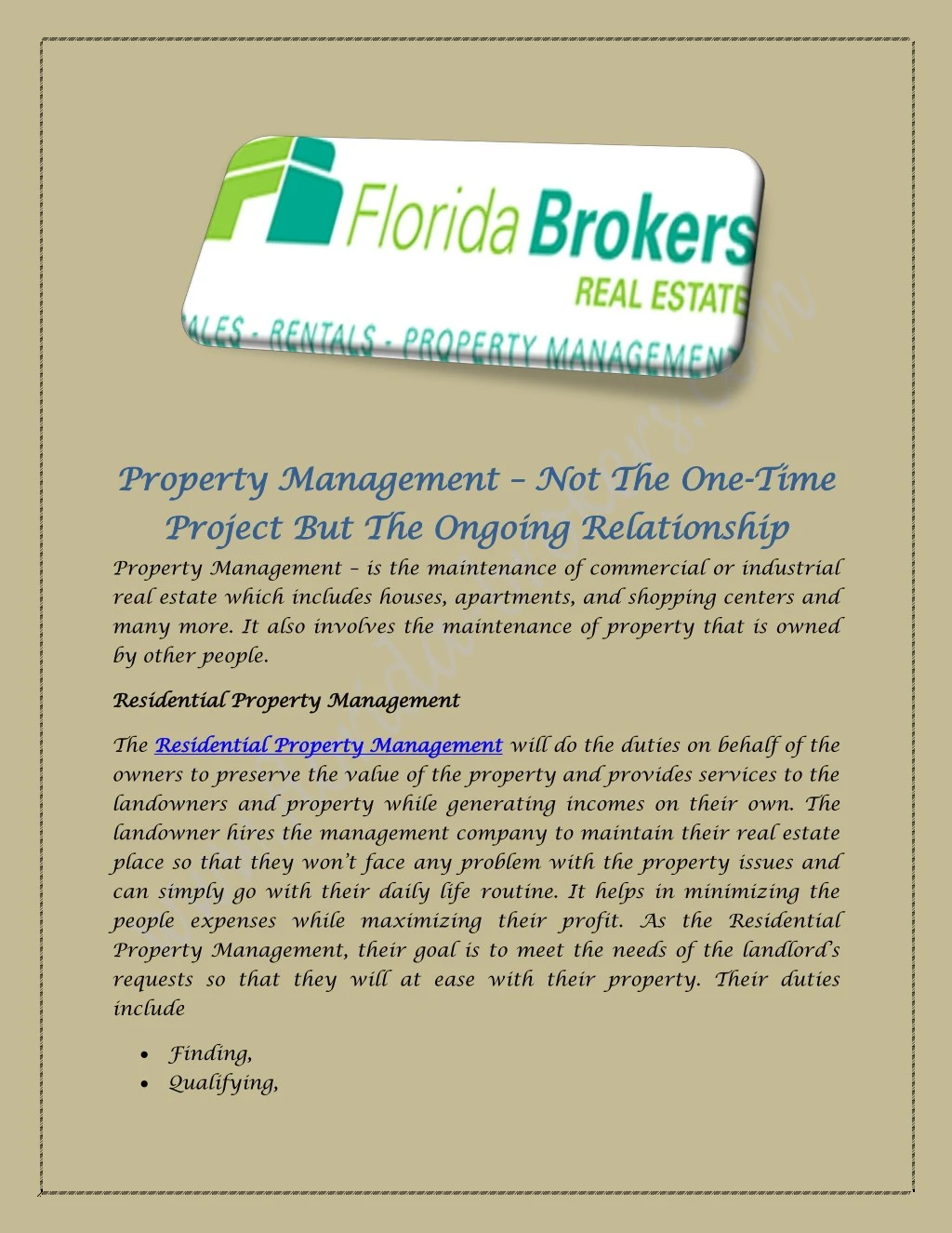 property management property management