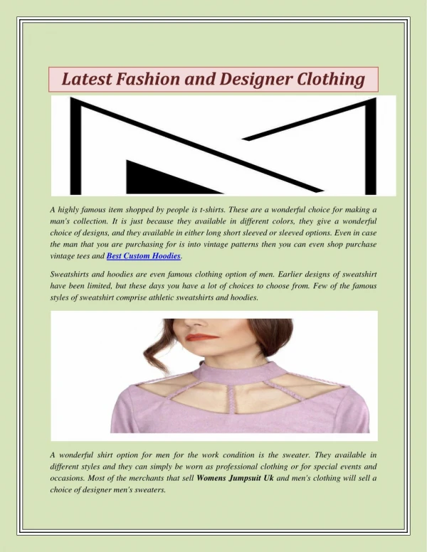 Latest Fashion and Designer Clothing