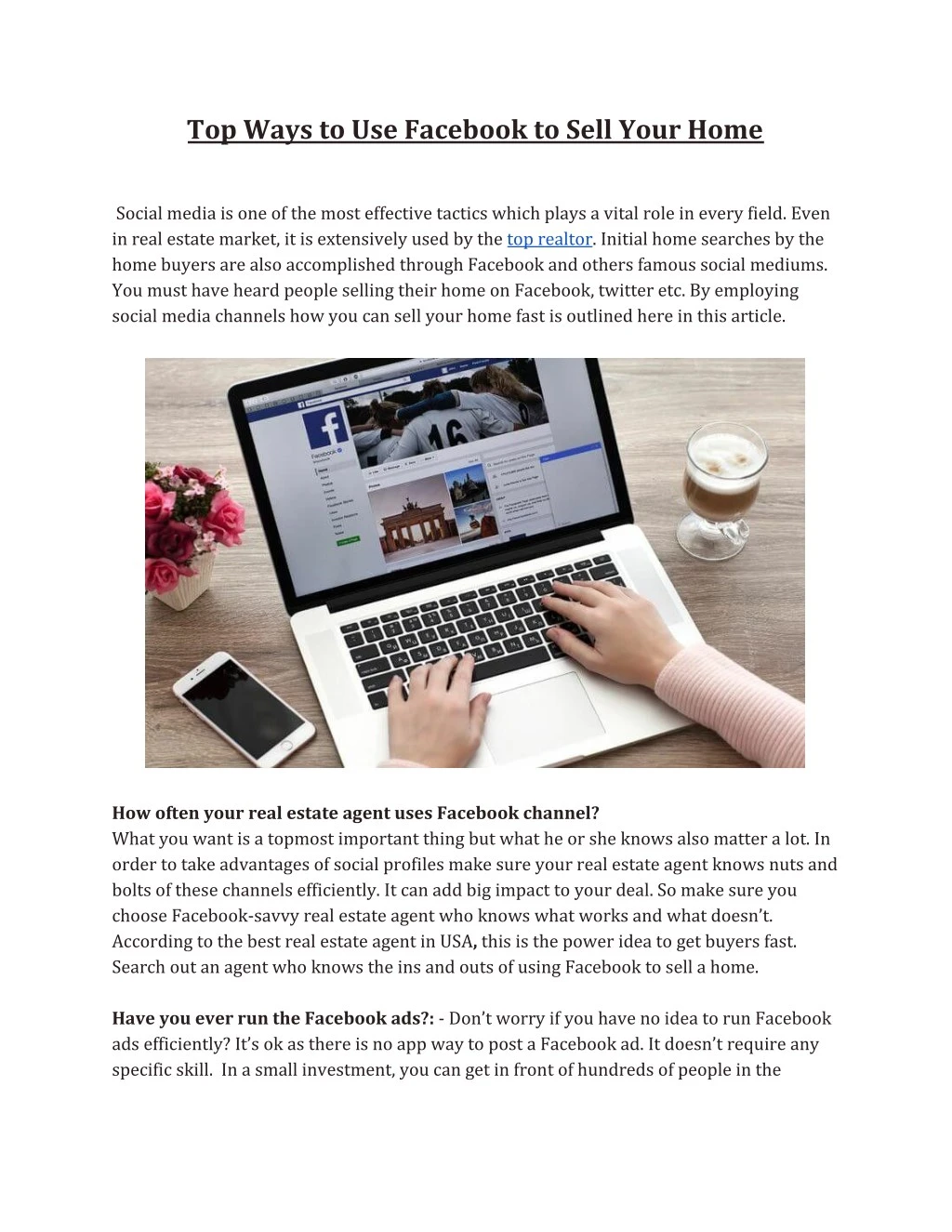 top ways to use facebook to sell your home