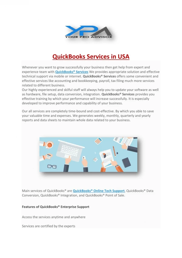 QuickBooks Services in USA