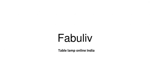 Table lamp online