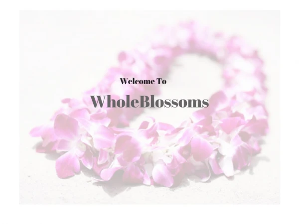 WholeBlossoms Fresh Flowers