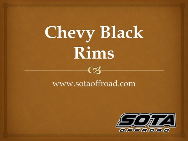 Chevy Black Rims - www.sotaoffroad.com