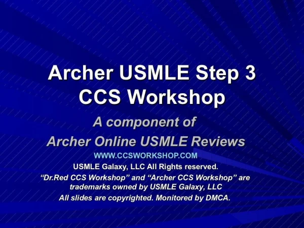 Archer USMLE Step 3 - Usmlestep3blog.com