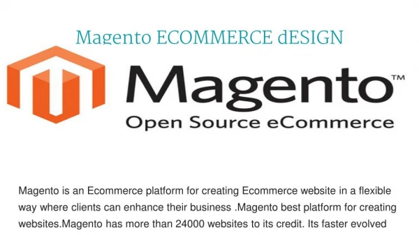 Magento Ecommerce Design