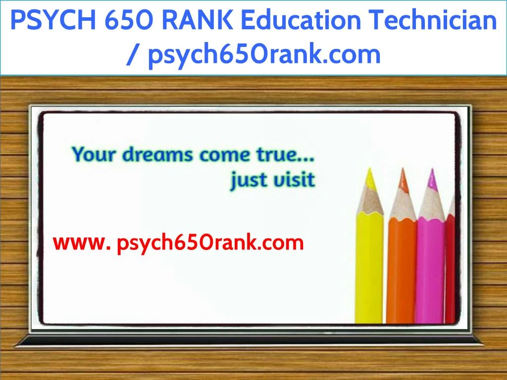 psych 650 rank education technician psych650rank