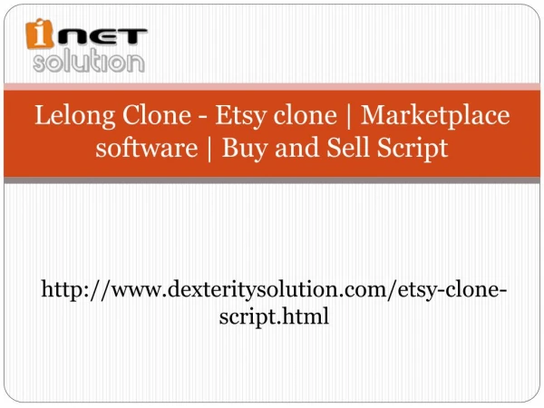 Lelong Clone - Etsy clone (Dexterity Solution)