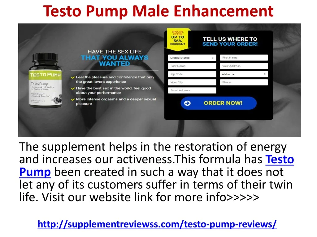 testo pump male enhancement