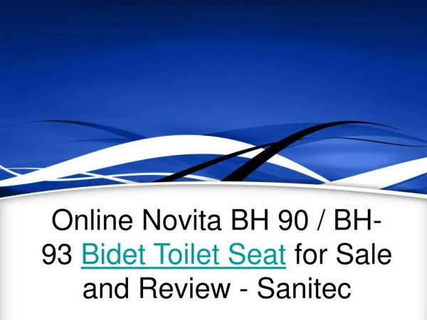 Online Novita BH 90 / BH-93 Bidet Toilet Seat for Sale and Review - Sanitec