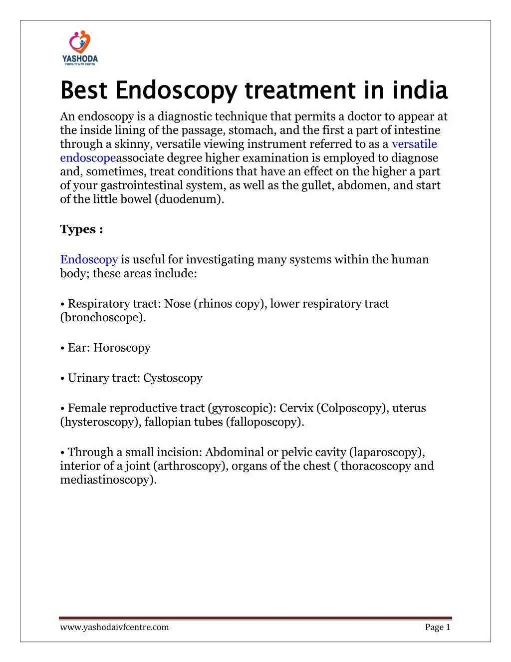best endoscopy treatment in an endoscopy