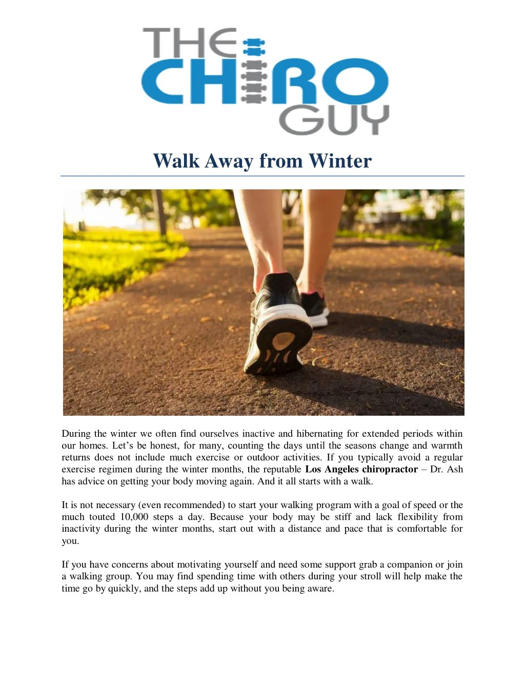 walk away from winter