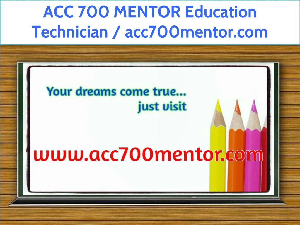 acc 700 mentor education technician acc700mentor