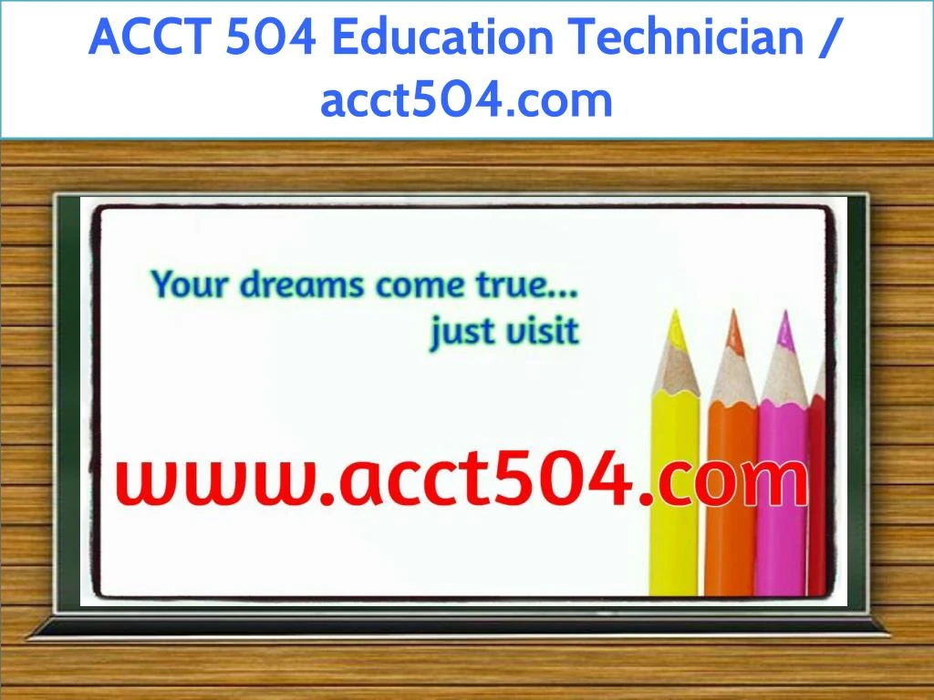 acct 504 education technician acct504 com