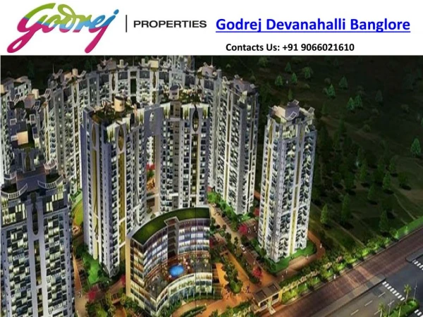 Godrej Devanahalli Pre Launch Property | Silicon Valley of India