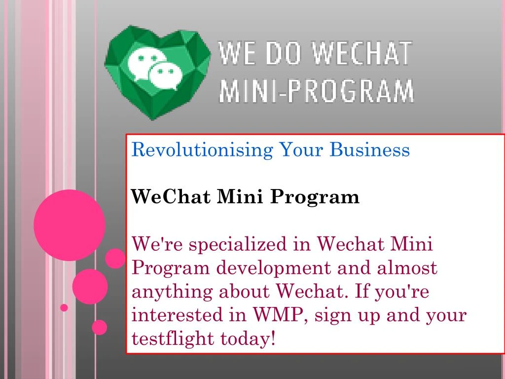 revolutionising your business wechat mini program