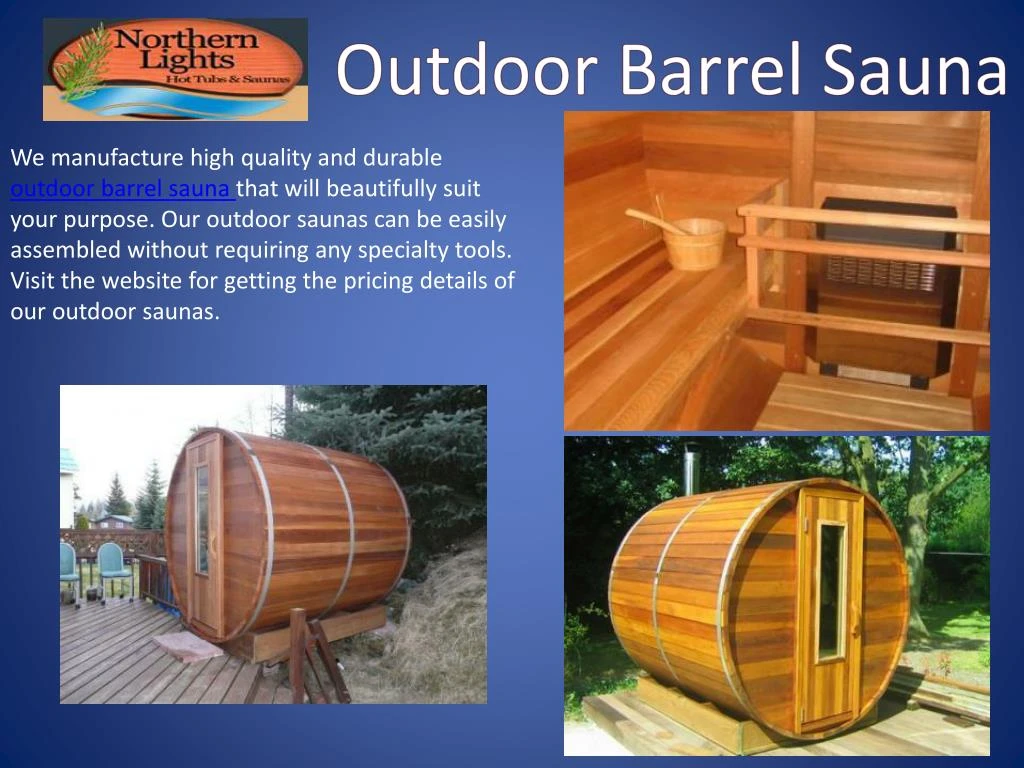 outdoor barrel sauna