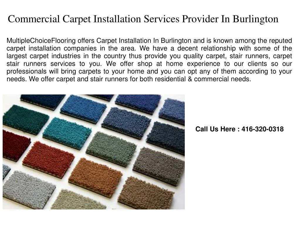 commercial carpet installation services provider