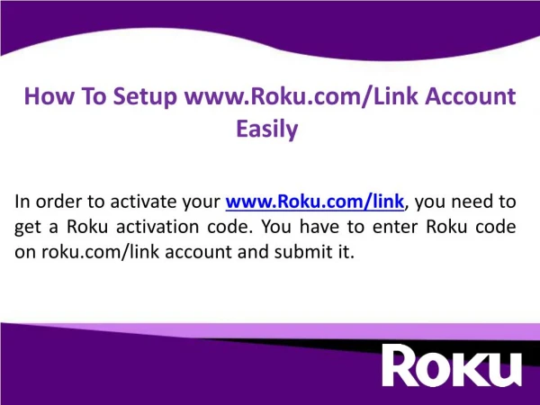 Get initiation steps for Roku.com/link accoun