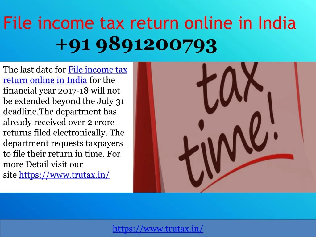 file income tax return online in india