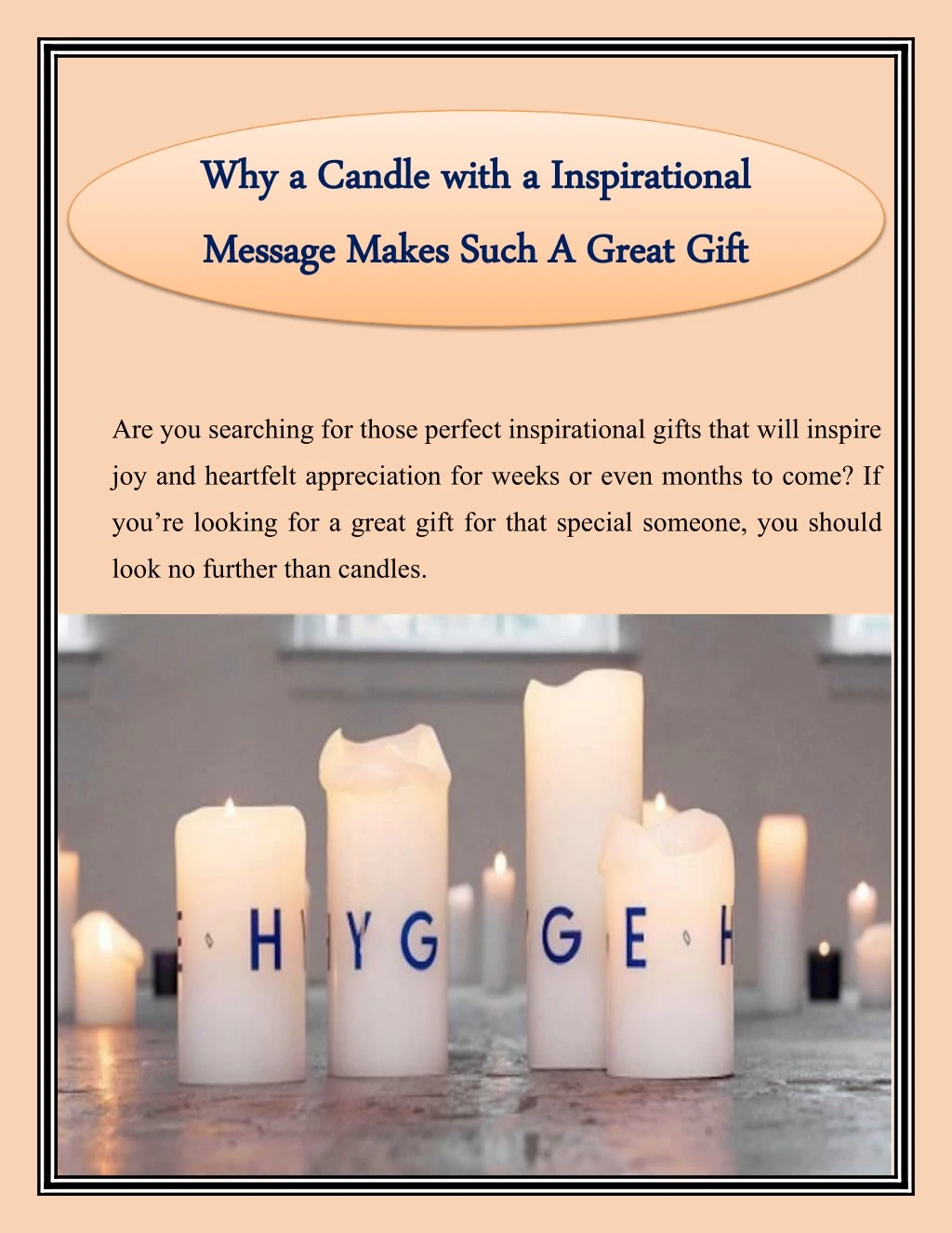 why a candle with a inspirational why a candle